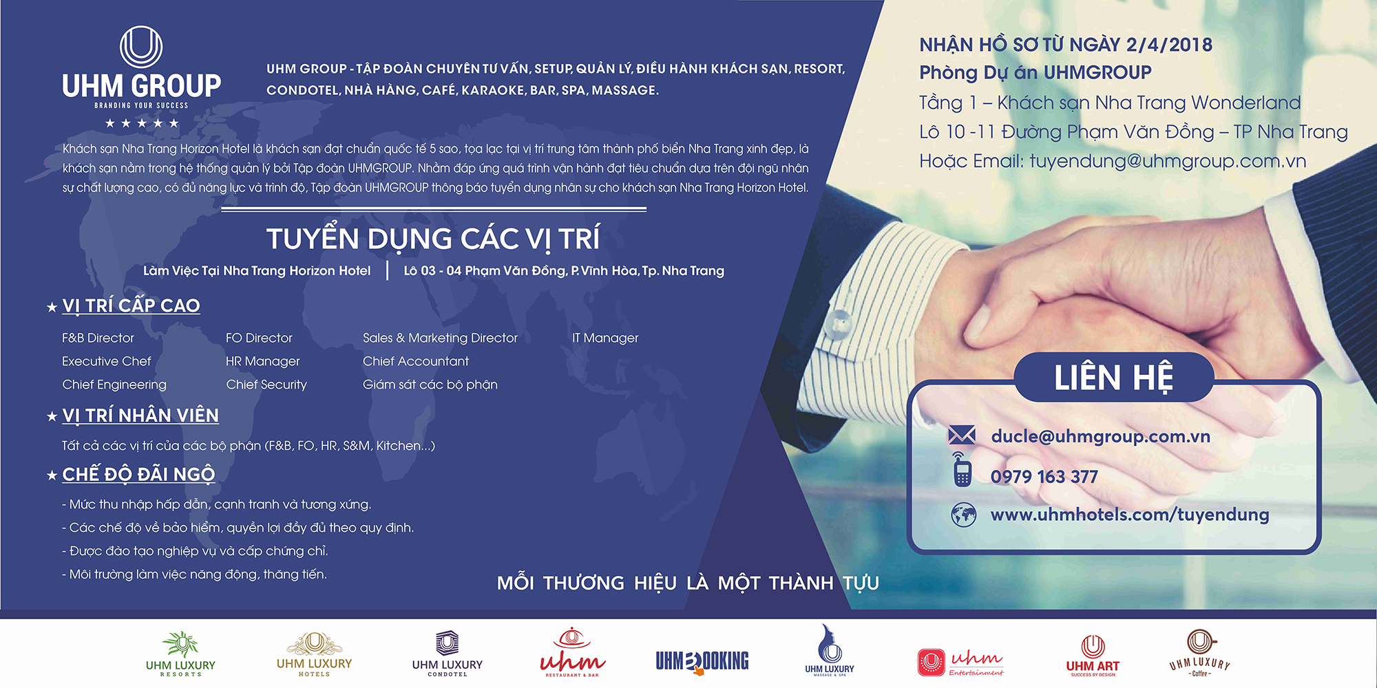 UHM Group Nha Trang recruited at The 5-star Horizon Hotel 